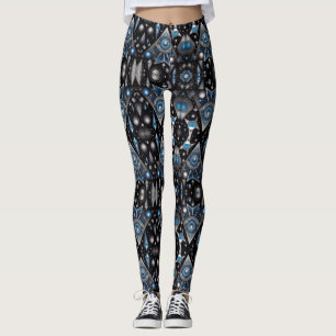 Legging Arte asteca vibrante, refletindo a cultura