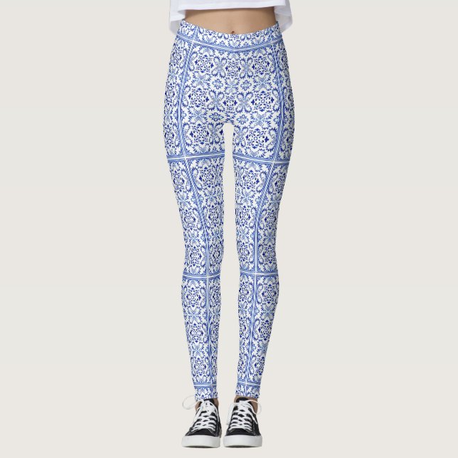 Legging Arte Azulejo Azulejo Portuguesa (Frente)