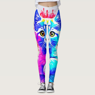 Legging Arte Colorida para Gatos