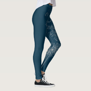Legging Arte da flor do dente-de-leão do divertimento