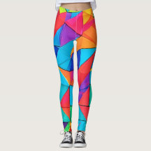 Arte de blocos de cores geométricas vibrantes