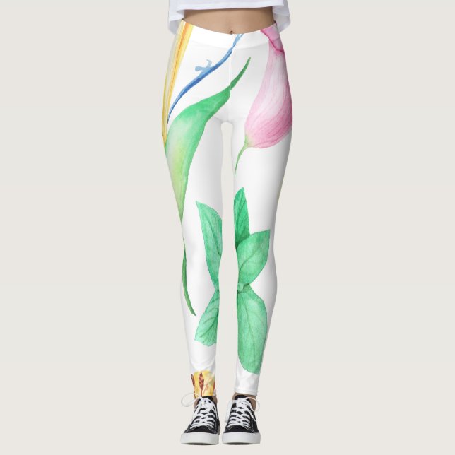 Legging Arte de Cidade Tropical (Frente)