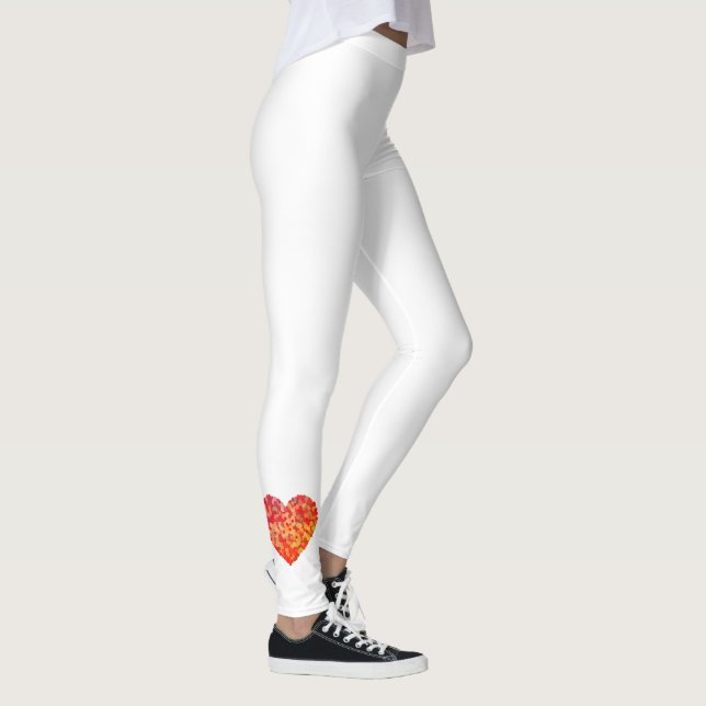 Legging Arte de Coração Abstrato com Confetes (Direita)