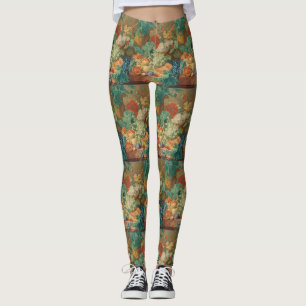Legging Arte de Cozinha Rústica Impressão Vintage de Fruta