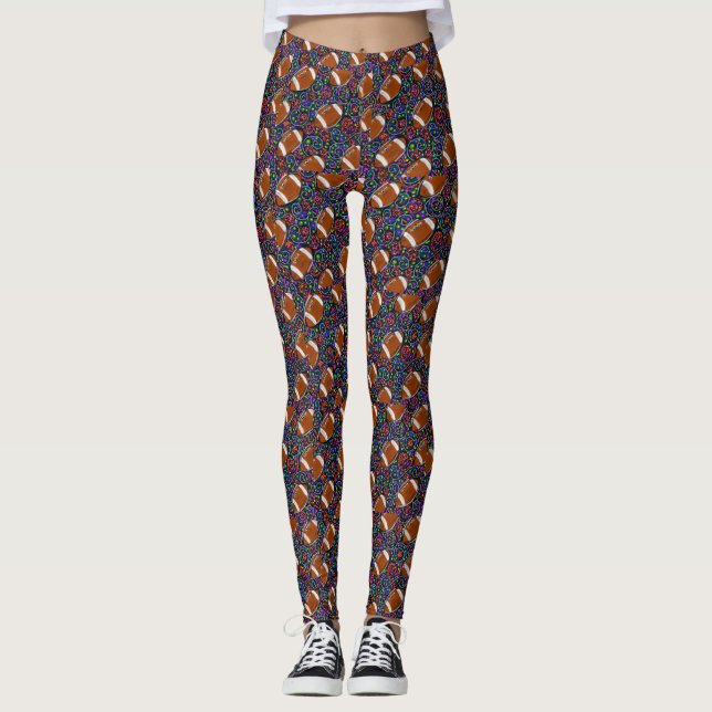 Legging Arte de Design de Futebol (Frente)