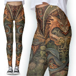 Legging Arte de Dragão Chinês<br><div class="desc">Essas Leggings do Dragão Chinês dão a ilusão de uma tatuagem na perna,  garantida para chamar atenção onde quer que você vá.</div>