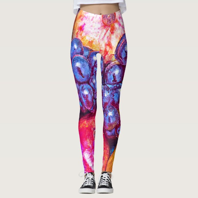 Legging Arte de fruta estática (Frente)