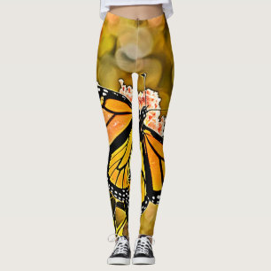 Legging Arte de Jardim da Borboleta Monarca