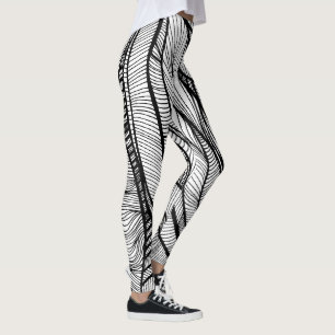 Legging Arte de linha colorida: única, divertida, atividad