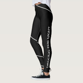Legging Arte de Linha Refinada Branca Minimal Envolvente D