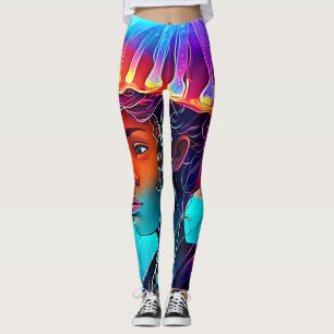 Legging Arte de Miúdas de Água-Viva