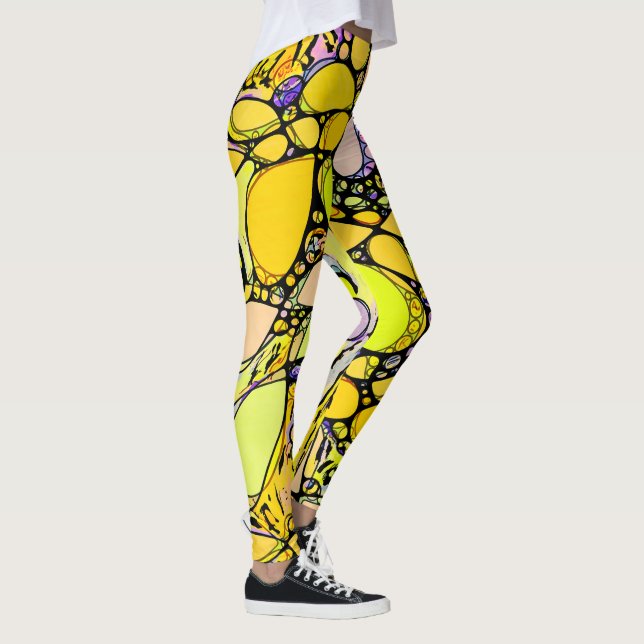 Legging Arte de Padrão Pintada à Mão e Digitalmente 13 (Direita)