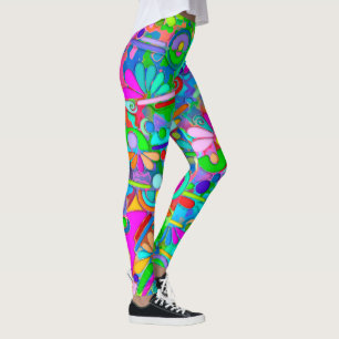 Legging Arte de Padrão Pintada à Mão e Digitalmente 18