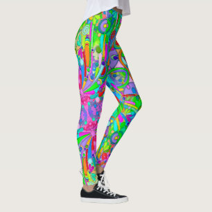 Legging Arte de Padrão Pintada à Mão e Digitalmente 18