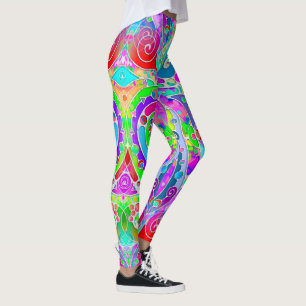 Legging Arte de Padrão Pintada à Mão e Digitalmente 22