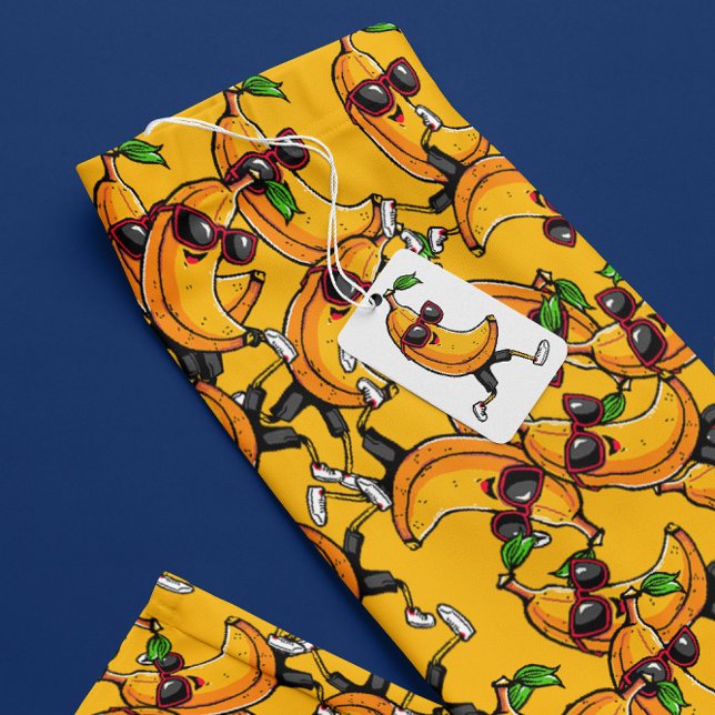Legging Arte de pixéis engraçada com banana amarela (Criador carregado)