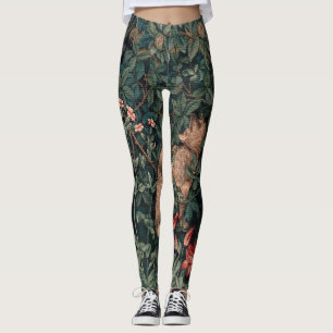 Legging Arte de Vida Selvagem Raposa da Vegetação de Willi