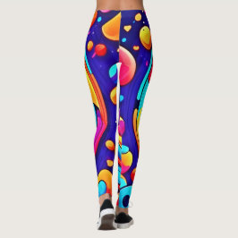 Legging Arte de Vórtice Cósmico Colorido da Nebulosa