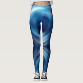 Legging Arte Digital Gradiente Azul Espiral abstrato
