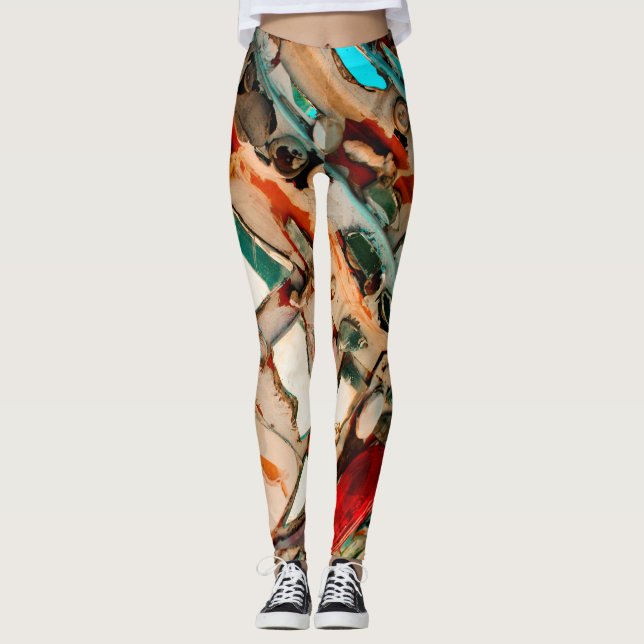 Legging Arte em Mosaico Colorido (Frente)
