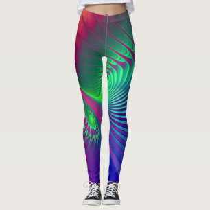 Legging Arte Fractal - ESPIRAL DE PODER EXPLOSIVO