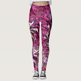 Legging Arte Fractal Trippy Vibrant Psicedélica Funky