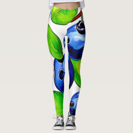 Legging Arte fresca de mirtilo