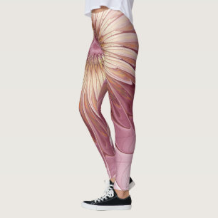 Legging Arte frontal e tonalidades de abstrato