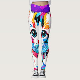 Legging Arte Gatinho Colorida