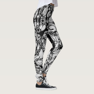 Legging Arte Geométrica Preto e Branco 3