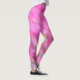Legging Arte Impressionante Rosa Brilhante
