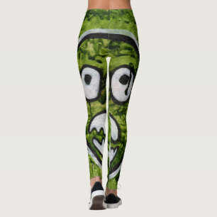 Legging Arte lunática impar do monstro do crânio coçado