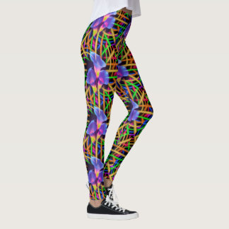 Legging Arte Mística Colorida de Tulipa Abstrata