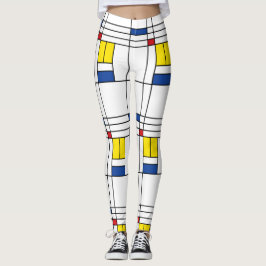 Legging Arte Moderna De Stijl Geométrica Minimalista Mondr