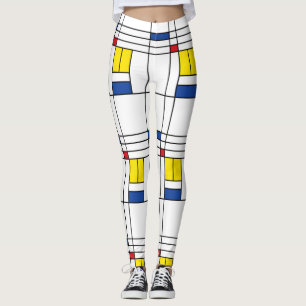 Legging Arte Moderna De Stijl Geométrica Minimalista Mondr