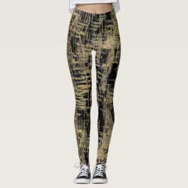Legging Arte Moderna Preta e Dourada