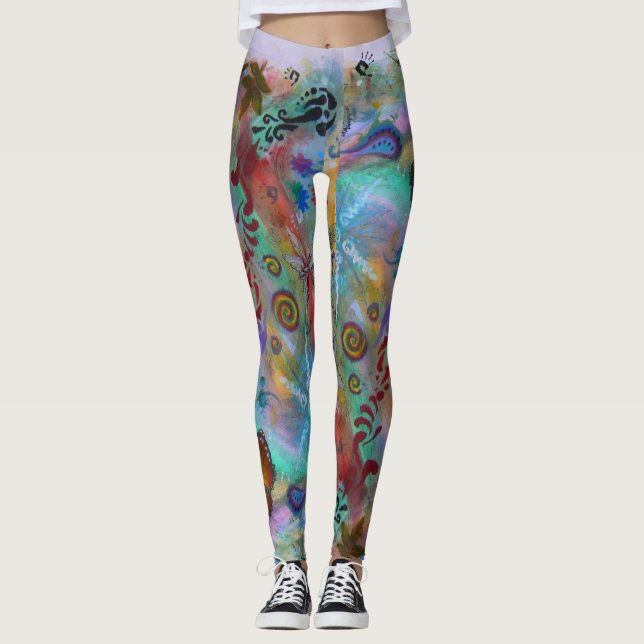 Legging Arte na natureza, handmade (Frente)