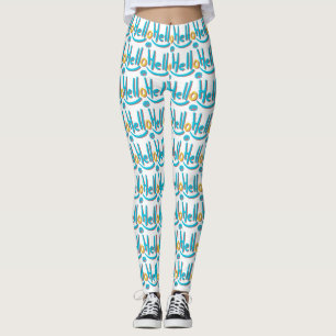 Legging Arte Padrão de Abstrato de Reprodução