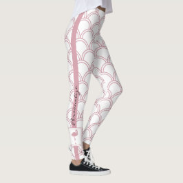 Legging Arte Personalizada Onda Patten Rosa Flamingo
