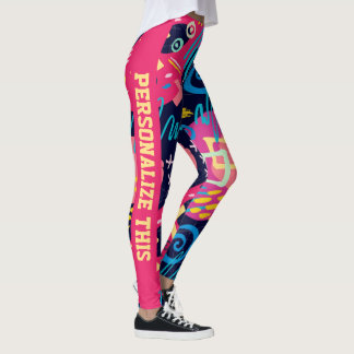 Legging Arte personalizada personalizada de Grafite feito