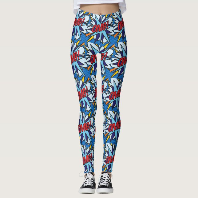 Legging Arte Pop de Quadrinhos OMG (Frente)