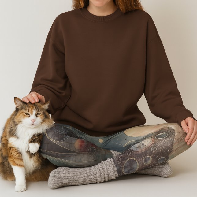 Legging Arte por Aquarela Moderna Abstrato Escura Galáxica (For quiet mornings and cosmic dreams our galaxy leggings styled for comfort and connection. )