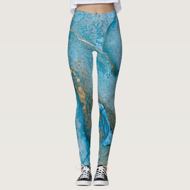 Legging Arte rica em álcool abstrato (Frente)