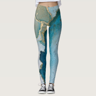 Legging Arte rica em álcool abstrato