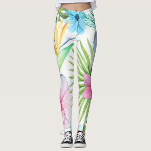 Legging Arte sobre aves tropicais
