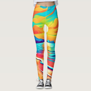 Legging Arte Sunset de Praia Vibrante
