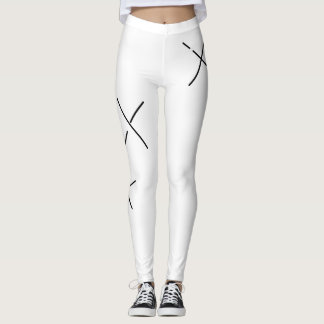 Legging Arte Urbana Preto e Branco Minimal Criativa X
