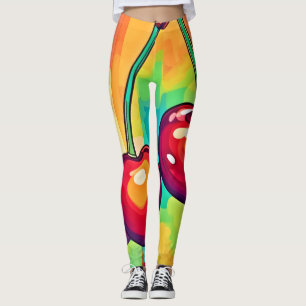 Legging Arte Vibrante de Cereja