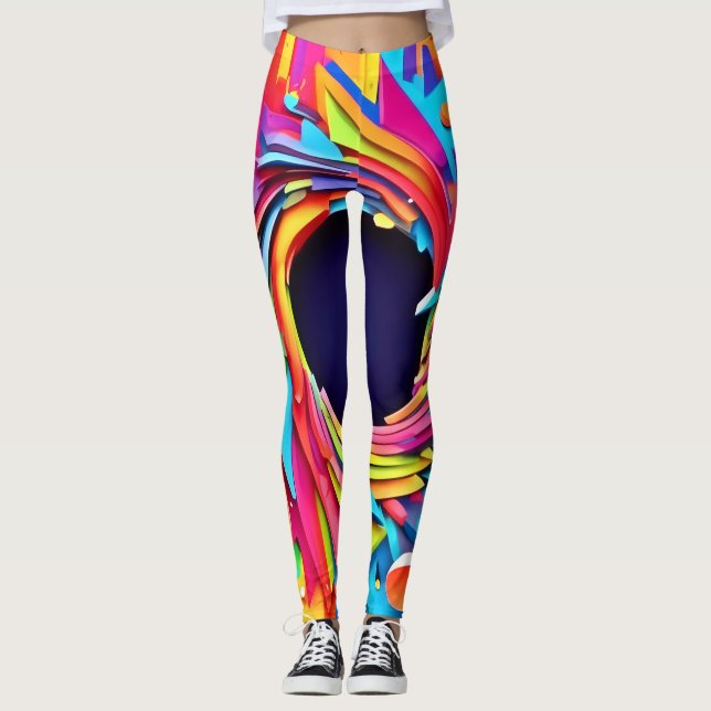 Legging Arte Vórtice de Vitalidade (Frente)
