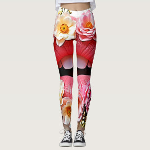 Legging Artesania de Lábios Florais